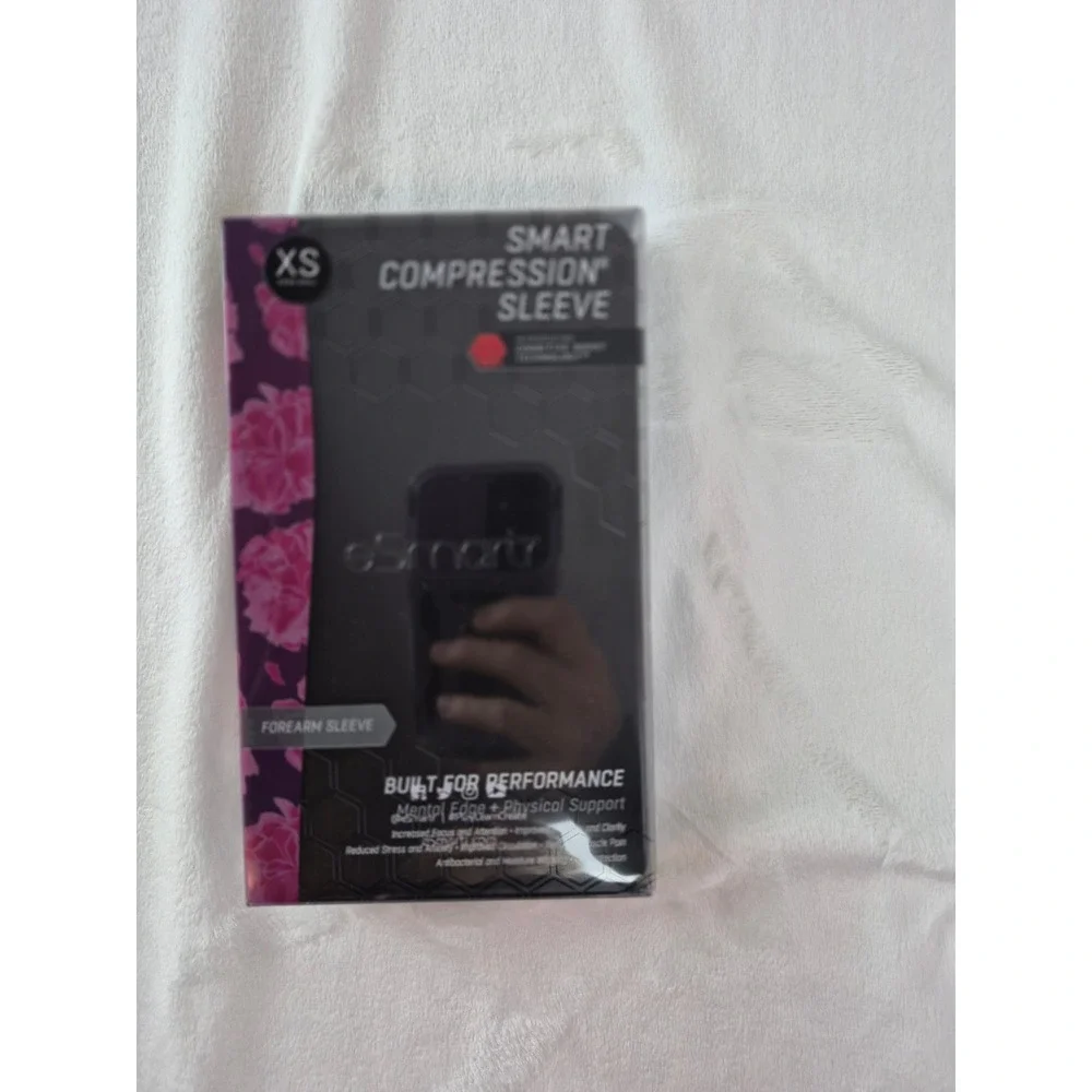 eSmartr Smart‎ Compression Sleeve Unisex XS Black Forearm Petals ESF0501XS New